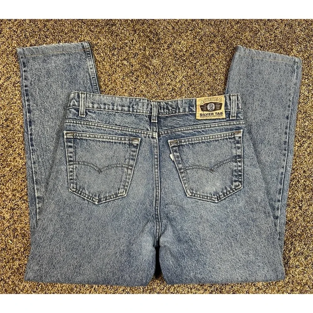 Vintage Levi's Silvertab Jeans Men's 34x30 Blue Made In USA 90s‎ Denim Pants 512